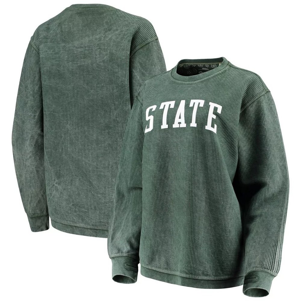 Unopened Michigan State University Pressbox Green Sweatshirt, Women's Medium